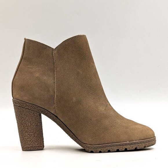 Timberland Women Tillson Lug Sole Light Taupe Nubuck Ankle Boots size 8.5 - Picture 11 of 12